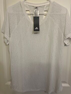 adidas Women’s White Short-Sleeve Performance Tee